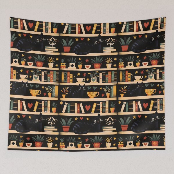 Item preview, Library Cats, Cats On the Book Shelf designed and sold by xiao xuans.