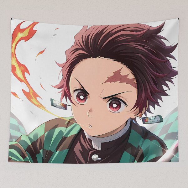 Item preview, Tanjiro Kamado Demon Slayer Flame Focus Action Motion Power designed and sold by TanglenRabbit.