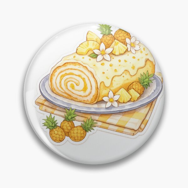 Item preview, Delicious and magical pineapple roll cake designed and sold by LiriosLand.