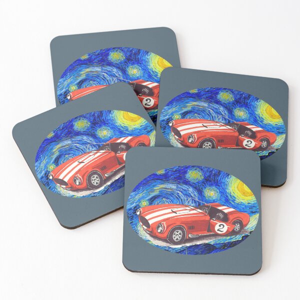 Item preview, Classic Red Racing Car Under Starry Night – Van Gogh Inspired Art II  designed and sold by Funnycoin10000.