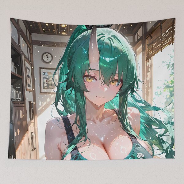 Item preview, Inia Sestina Summer Kitchen Scene Muv Luv Alternative Anime Girl designed and sold by TanglenRabbit.