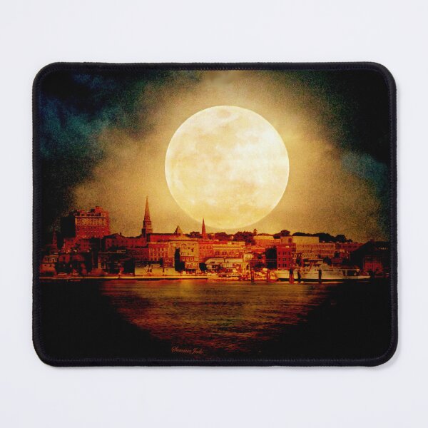 Item preview, Fire Moon over New London-on-Thames designed and sold by SummerJade.