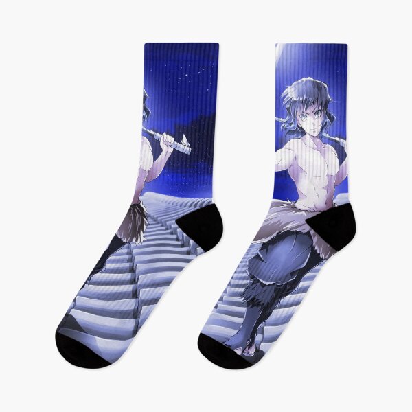 Item preview, Inosuke Hashibira Demon Slayer Moonlight Rooftop Blue Drama designed and sold by TanglenRabbit.