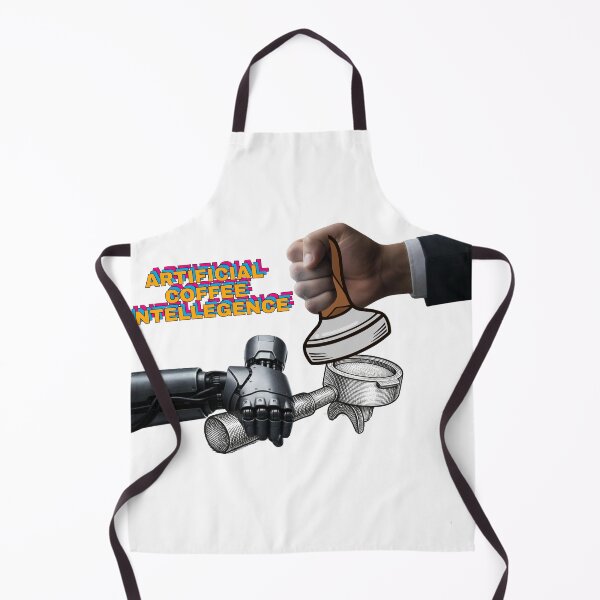 Item preview, coffe tamper and filter with human and robotic hand designed and sold by ink sync.