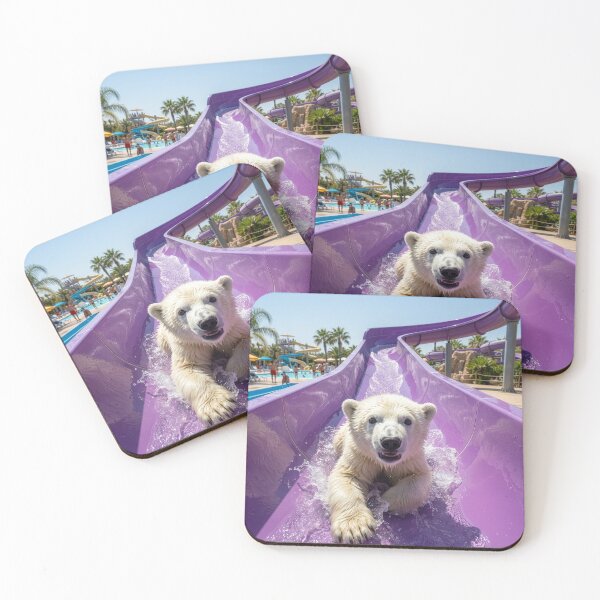 Item preview, Polar Bear Cub on a Water Slide designed and sold by Tridentulus.