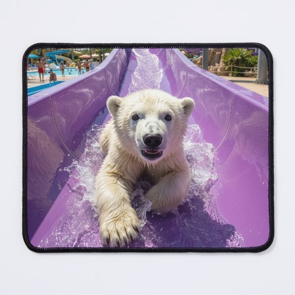 Item preview, Polar Bear Cub on a Water Slide designed and sold by Tridentulus.