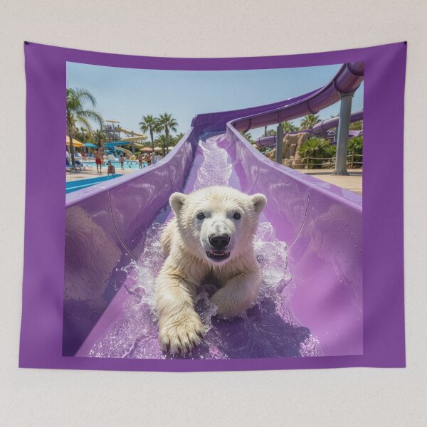 Item preview, Polar Bear Cub on a Water Slide designed and sold by Tridentulus.