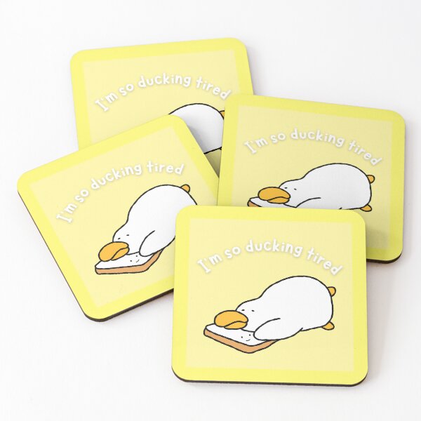 Item preview, I'm So Ducking Tired - Funny Exhausted Duck designed and sold by DigitalDoodleDo.