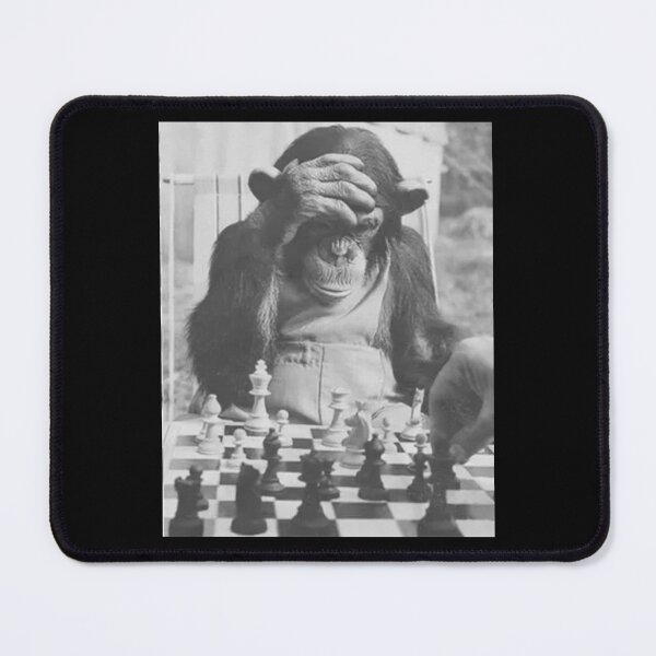 Item preview, Chimp Playing Chess Vintage Photo Retro Monkey designed and sold by ascribbler19.