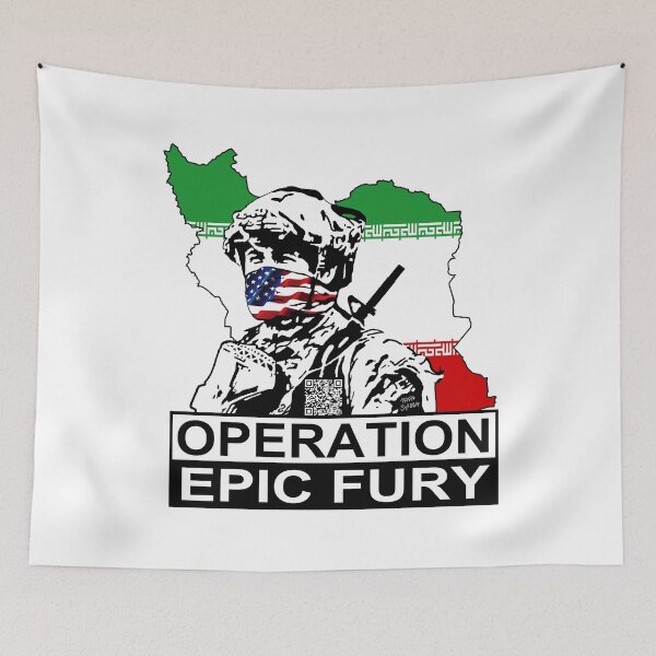Item preview, Operation Epic Fury; USA: designed and sold by StickerApe.