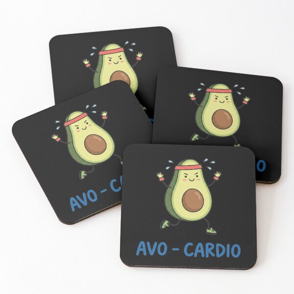 Item preview, Avo-Cardio Avocado Fitness Pun designed and sold by TinyJoy Studio.