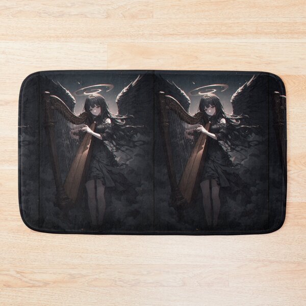 Item preview, Dark angel anime with harp designed and sold by ArtsJulian.