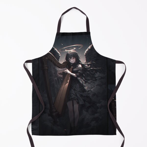 Item preview, Dark angel anime with harp designed and sold by ArtsJulian.