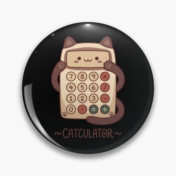 Item preview, Catculator Funny Math Cat Pun Kawaii Calculator designed and sold by TinyJoy Studio.
