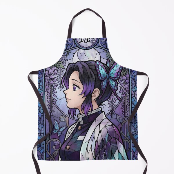 Item preview, Shinobu Kocho Demon Slayer Wisteria Moon Butterfly Stained Glass designed and sold by mildaclairmo.