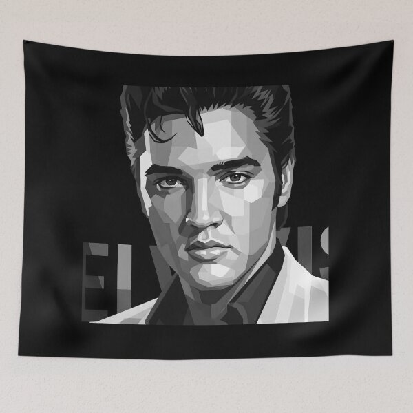 Artikelvorschau, Elvis Presley in Graustufen entworfen und verkauft von Japanese art.
