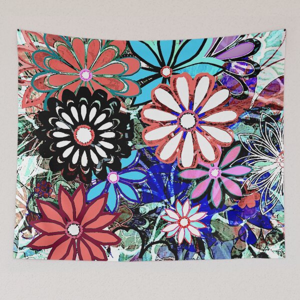 Item preview, Retro Flowers designed and sold by ViaARTfactory.