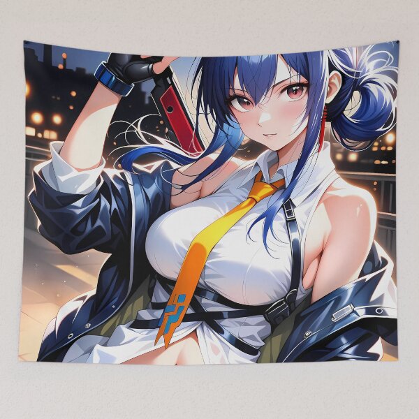 Item preview, Chen Ch’En Night City Blade Pose Arknights Prelude To Dawn designed and sold by TanglenRabbit.
