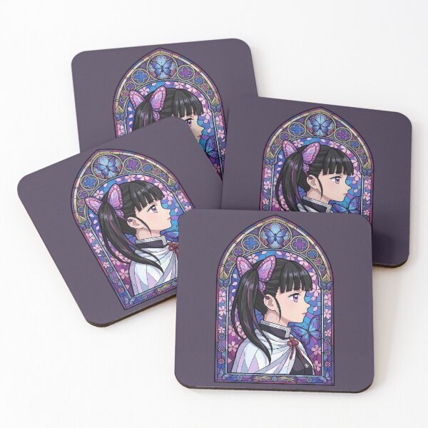 Item preview, Kanao Tsuyuri Demon Slayer Violet Butterfly Stained Glass Cathedral Bloom designed and sold by mildaclairmo.
