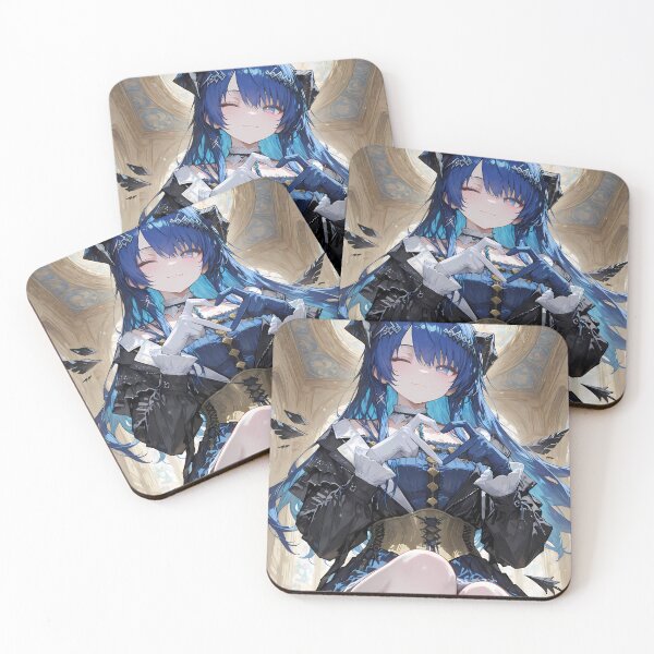 Item preview, Prelude Mostima Arknights Cathedral Angelic Anime Girl Blue Dress designed and sold by TanglenRabbit.