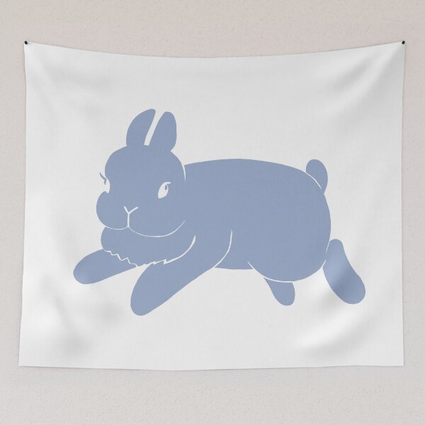 Item preview, Netherland Dwarf Bunny Binky Jump Silhouette designed and sold by tayaan.