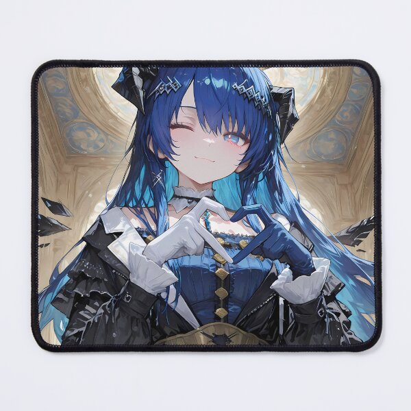 Item preview, Prelude Mostima Arknights Cathedral Angelic Anime Girl Blue Dress designed and sold by TanglenRabbit.