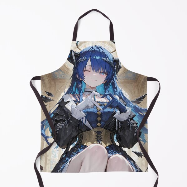 Item preview, Prelude Mostima Arknights Cathedral Angelic Anime Girl Blue Dress designed and sold by TanglenRabbit.