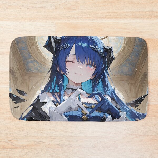 Item preview, Prelude Mostima Arknights Cathedral Angelic Anime Girl Blue Dress designed and sold by TanglenRabbit.