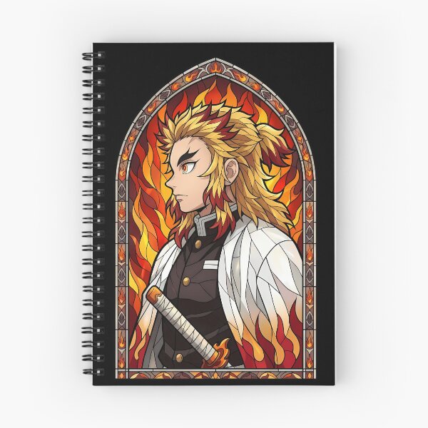 Item preview, Kyojuro Rengoku Demon Slayer Flame Blade Stained Glass designed and sold by mildaclairmo.
