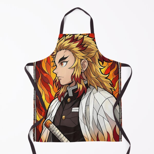 Item preview, Kyojuro Rengoku Demon Slayer Flame Blade Stained Glass designed and sold by mildaclairmo.