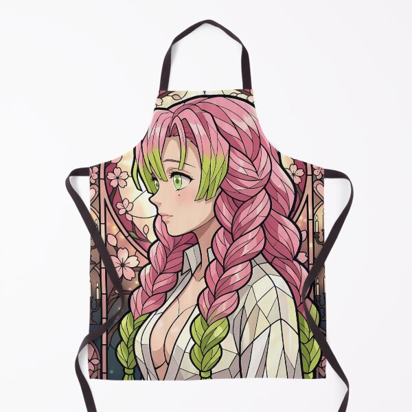 Item preview, Mitsuri Kanroji Demon Slayer Moonlit Cherry Blossom Stained Glass designed and sold by mildaclairmo.