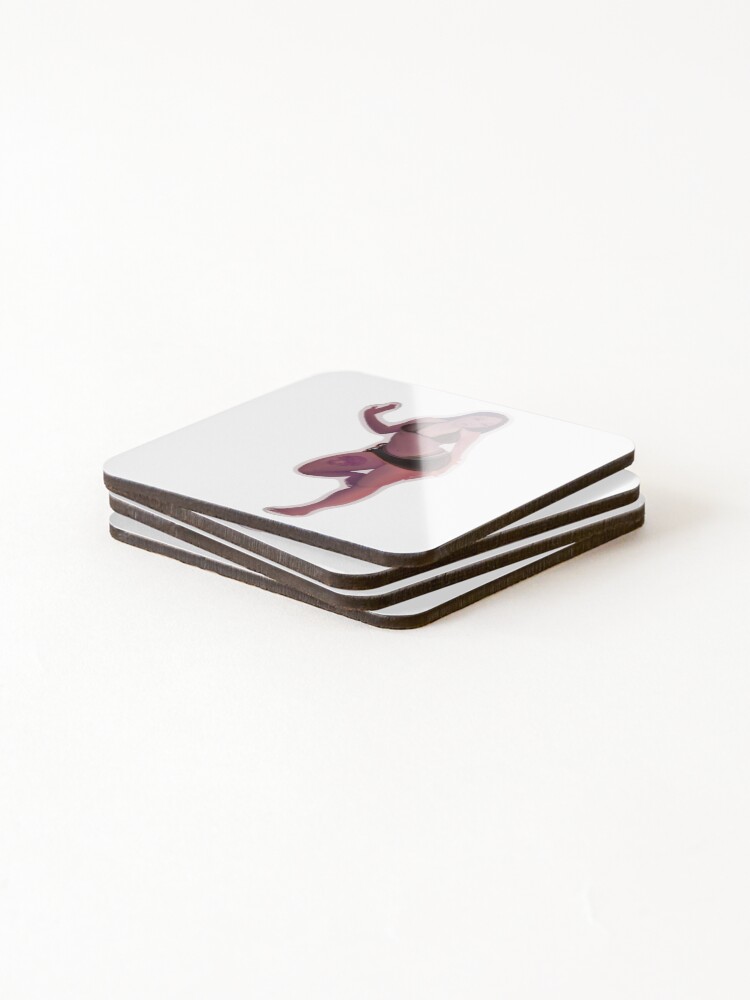Thumbnail 4 of 5, Coasters (Set of 4), Model Pinup Sticker designed and sold by CustomTDesign.
