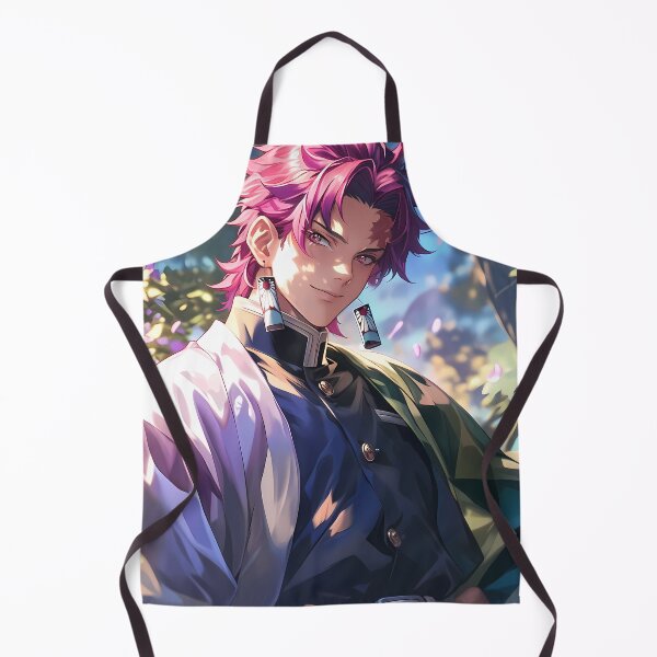 Item preview, Akaza Demon Slayer Pink Hair Sunlit Dramatic Portrait designed and sold by TanglenRabbit.