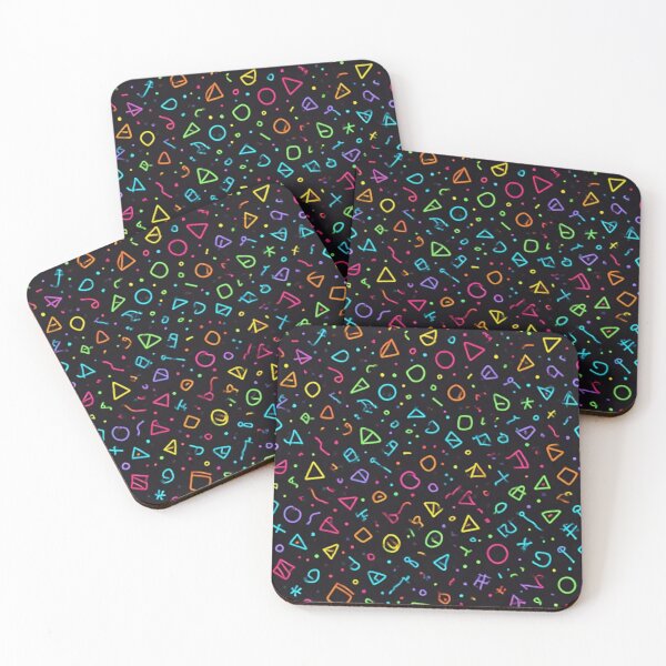 Item preview, Neon Cyber Doodle Geometric Chaos Pattern designed and sold by Jimakmo.