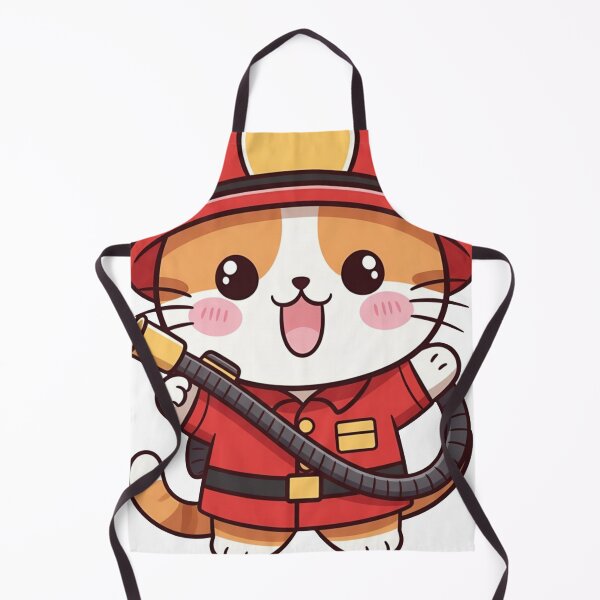 Item preview, Cute Kawaii Firefighter Cat Sticker Funny Gift designed and sold by Hafcishop.