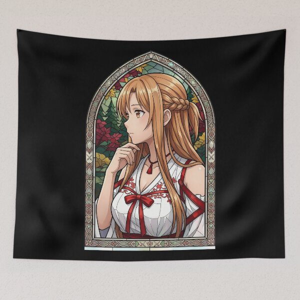 Item preview, Asuna Sword Art Online Autumn Stained Glass Portrait designed and sold by mildaclairmo.