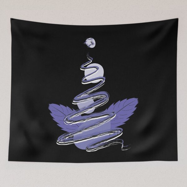 Item preview, Abstract Periwinkle Spiral Tree – Modern Minimal Geometric Aesthetic designed and sold by GulQari.