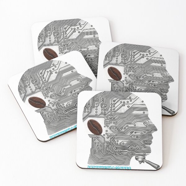 Item preview, humanoid with coffee bean brain designed and sold by ink sync.