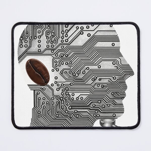 Item preview, humanoid with coffee bean brain designed and sold by ink sync.