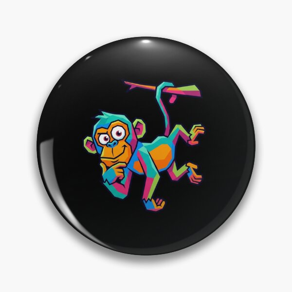 Item preview, Thoughtful Pop Art Monkey – Colorful Ape Sticker for Animal Lovers designed and sold by bsbd-action.