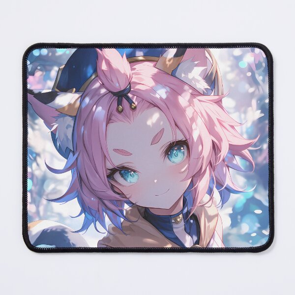 Item preview, Diona Genshin Impact Cute Catgirl Pink Hair Snowy Sparkle designed and sold by TanglenRabbit.