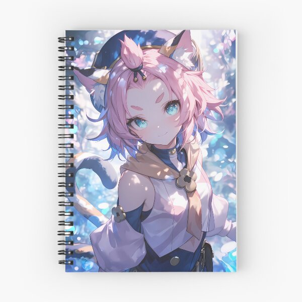 Item preview, Diona Genshin Impact Linda chica gato Cabello rosa Brillo nevado designed and sold by TanglenRabbit.