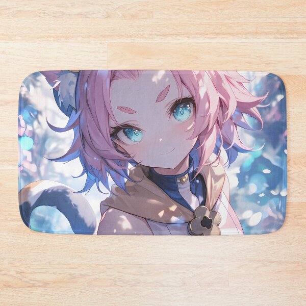 Item preview, Diona Genshin Impact Cute Catgirl Pink Hair Snowy Sparkle designed and sold by TanglenRabbit.
