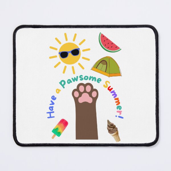 Item preview, Have a Pawsome Summer Brown Cat designed and sold by MYCatStuff.