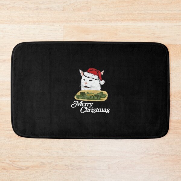 Item preview, Funny Arguing White Cat Meme in Santa Hat Christmas designed and sold by hqmofoo35.