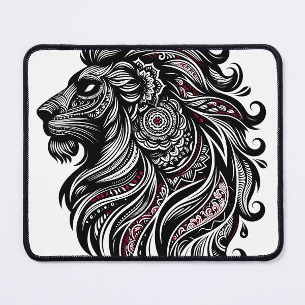 Item preview, “Ornamental Lion Head Tribal Art designed and sold by Radhamadhaba Pattachitra Vibes”.