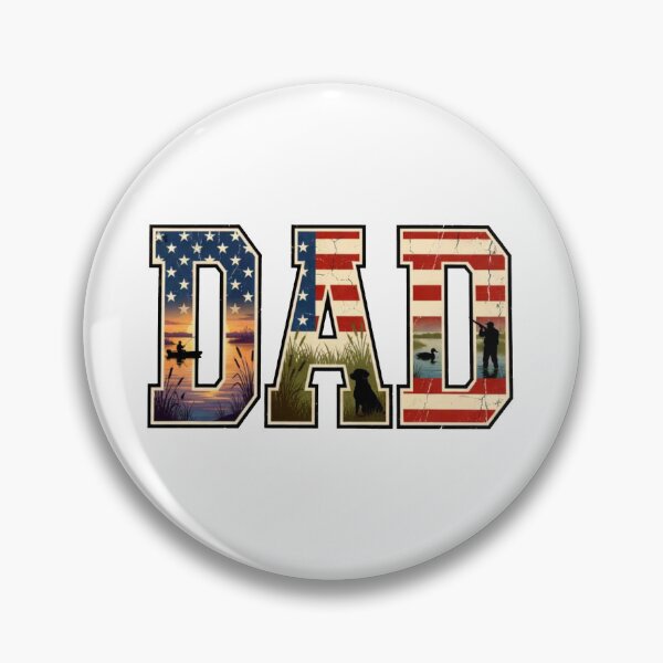 Item preview, DAD American Flag, Fishing Hunting Dad Gift, Patriotic Father designed and sold by MutzelArts.