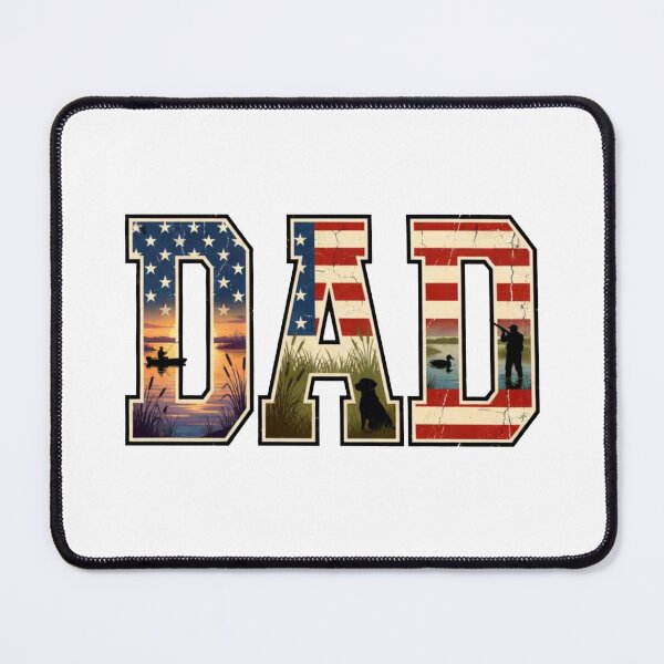 Item preview, DAD American Flag, Fishing Hunting Dad Gift, Patriotic Father designed and sold by MutzelArts.