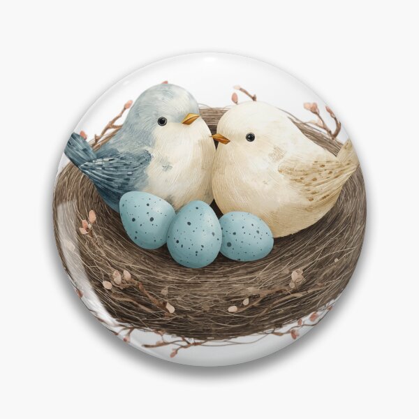 Item preview, Mother Bird and Eggs Watercolor Nest for Mother's Day designed and sold by BigStar-Cart.