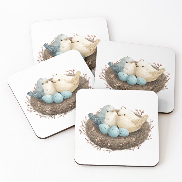 Item preview, Mother Bird and Eggs Watercolor Nest for Mother's Day designed and sold by BigStar-Cart.